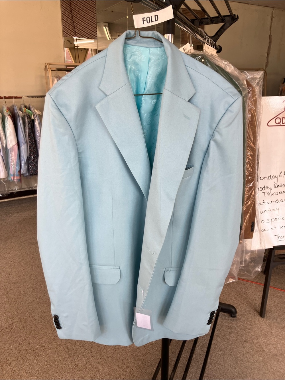 French Crown | Men’s Blue Single-Breasted Blazer - Classic Tailored Sport Coat